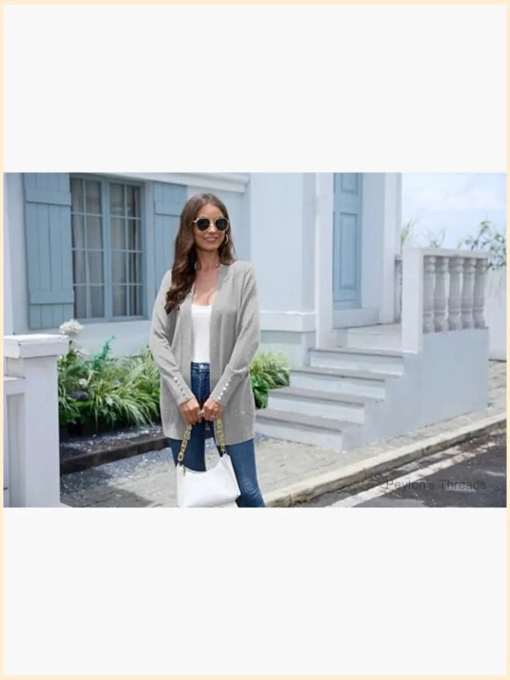 Lightweight Open Front Cardigan with Pockets, 80% Viscose 20% Nylon